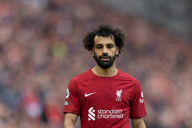 LIVERPOOL, ENGLAND &#8211; MAY 6: Mohamed Salah of Liverpool during the Premier League match between Liverpool FC and Brentfor