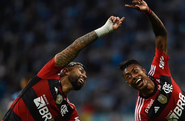 Grêmio x Flamengo - Gabigol e Bruno Henrique