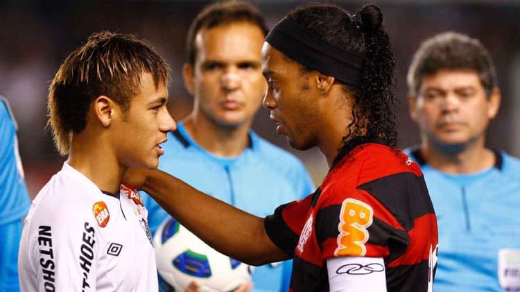 neymar e ronaldinho gaúcho em 2011