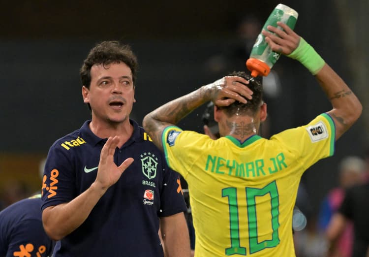 Fernando Diniz e Neymar - Brasil 1 x 1 Venezuela