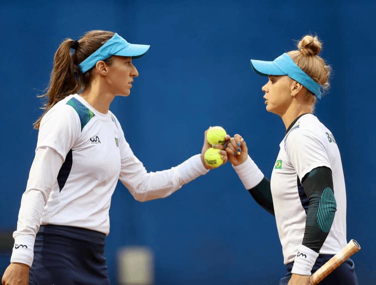 Laura Pigossi e Luisa Stefani na Final feminina de duplas do tênis nos Jogos Pan-americanos Santiago 2023