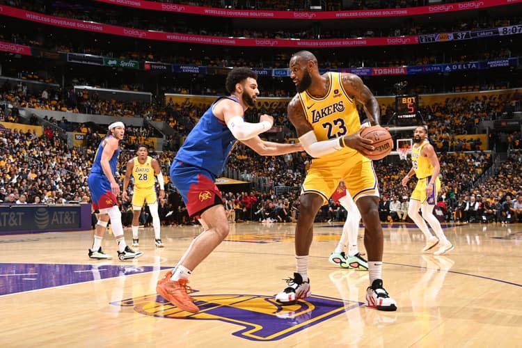 LeBron James e Jamal Murray / Lakers Nuggets 