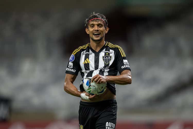 Scarpa comemora gol pelo Atlético-MG (Foto: Pedro Souza / Atlético)