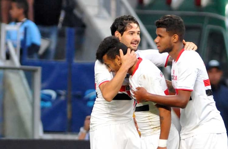 Último jogo: Grêmio 1x2 São Paulo, 13/9/2015 na Arena do Grêmio