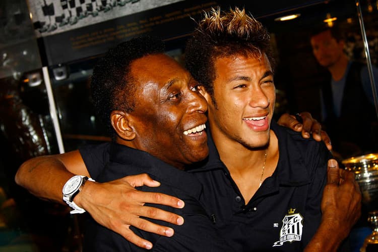 Pelé e Neymar - Santos