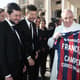 Papa Francisco recebe a delegação do San Lorenzo no Vaticano (Foto: AFP)