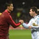 Cristiano Ronaldo e Messi - Portugal x Argentina (Foto: Paul Ellis/AFP)