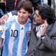 Messi e Maradona (Foto: Arquivo LANCE!)