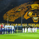 Mosaico da torcida do Borussia Dortmund - Borussia Dortmund x Malaga (Foto: Odd Andersen/AFP)