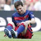 Messi se machucou na partida contra o Las Palmas (Foto: Divulgação/ Site do Barcelona)