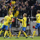 Ibrahimovic marcou o segundo gol da Suécia (FOTO: Jonathan Nackstrand / AFP)