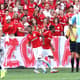 Vitinho do Internacional comemora gol durante o Gre-nal (Foto: Pedro H. Tesch/Eleven)