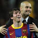 Guardiola e Messi (Foto: Javier Soriano/AFP)
