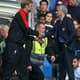 José Mourinho e Klopp - Chelsea x Liverpool (Foto: Justin Tallis / AFP)