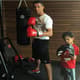 Cristiano Ronaldo treina boxe com o filho