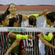 Fluminense comemora a classificação  (Foto: Divulgação/Inovafoto/CBV)