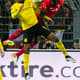 Aubameyang e Sakho - Borussia Dortmund x Liverpool (Foto: Divulgação)