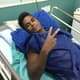 Almir, meia do Bangu, após cirurgia no joelho (Foto: Divulgação/SMG)
