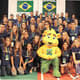Atletas brasileiros posados