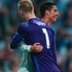 Cristiano Ronaldo e Hart - Real Madrid x Manchester City