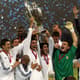 Na final de 2002, o Real Madrid derrotou o Bayer Leverkusen para ser campeão