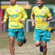 Lucas Barrios e Edu Dracena correm na Academia (FOTO: Cesar Greco/Palmeiras)