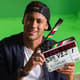 Neymar em gravação de filme