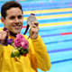 Olimpíadas 2012 - Londres - Thiago Pereira recebe medalha de Prata durante a final dos 400 metros na Arena Aquatics Centre