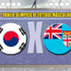 Apresentação Corea x Fiji Torneio Olímpico de Futebol Masculino