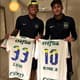 Gabriel Jesus deu uma camisa do Palmeiras para Neymar (Foto: reprodução)