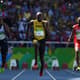O jamaicano Usain Bolt parece voar na pista de atletismo do Engenhão
