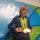 Ledecky posa com medalhas que conquistou no Rio. Fominha de Olimpíada, já avisou: podem esperá-la no Japão