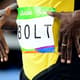 Usain Bolt, tricampeão dos 100 m rasos. Inédito.