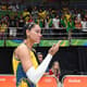Jaqueline chora após eliminação do Brasil no vôlei, com derrota para &nbsp;China