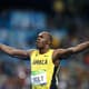Bolt comemora o tricampeonato nos 200m&nbsp;