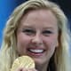 A nadadora norte-americana Jessica Long, maior medalhista paralímpica da história dos EUA, com 16 medalhas