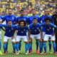 Seleção Brasileira - Jogadores em pose para foto antes do jogo contra o Equador