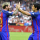 Também com sete gols, Luis Suárez, companheiro de Messi no Barcelona, está no topo da disputa