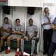 Levir Culpi, jogadores e Peter Siemsen (Foto: Nelson Perez/Fluminense FC)