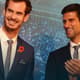 Andy Murray e Novak Djokovic no Finals