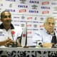 Cristóvão Borges e Eurico Miranda durante a entrevista coletiva<br>​