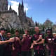 Jogadores do São Paulo se divertem no parque da Universal