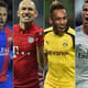 Neymar (Barcelona), Robben (Bayern), Aubameyang (Borussia Dortmund) e Cristiano Ronaldo (Real Madrid)