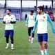 Messi, Suárez e Neymar - Treino do Barcelona
