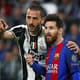 Bonucci e Messi - Juventus x Barcelona