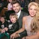 Piqué, Shakira e seus filhos, Milan e Sasha