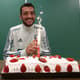 Edu Dracena ganhou bolo na Academia (Foto: Cesar Greco/Palmeiras)