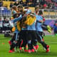 Seleção do Uruguai celebra gol da vitória sobre a Itália no Mundial Sub-20, na Coreia do Sul (Foto: Divulgação)