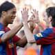 Imagens de Ronaldinho com a camisa do Barcelona