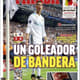 O jornal espanhol "Marca" destaca a vitória de 3 a 0 do Real Madrid sobre o Apoel. "Goleador Nato" é a manchete do diário, que ainda fala sobre o empate entre Liverpool e Sevilla por 2 a 2.